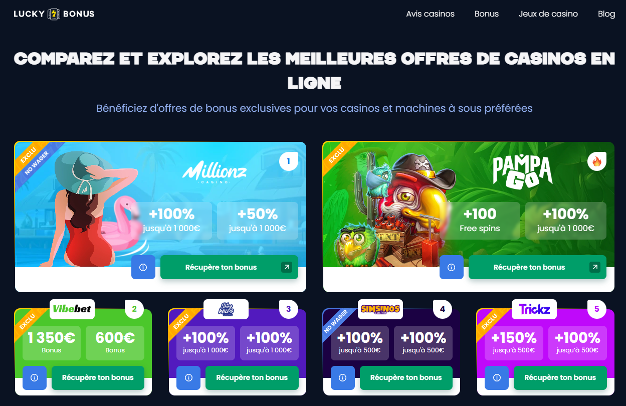 Pourquoi JeuxFm est supérieur à Lucky 7 Bonus pour les avis casinos en ligne en France